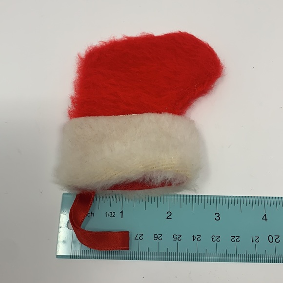Red Santa Claus small Christmas stocking vintage - Picture 6 of 11